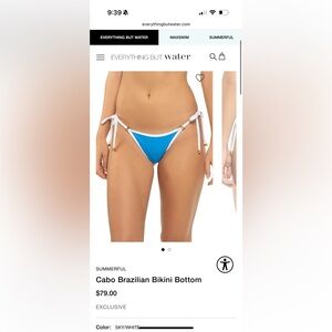 NWT : Summerful Cabo Brazilian Bikini Bottom